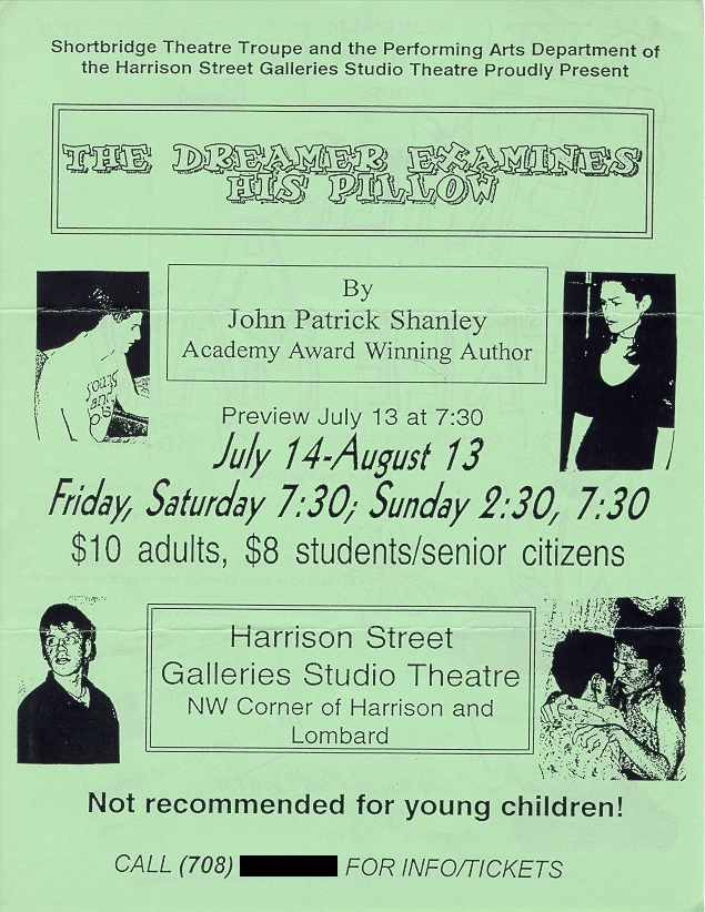 the dreamer examines his pillow flyer design by Ben Myers and Max Stewart